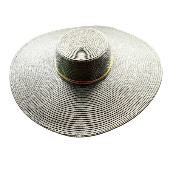 Blue Gray Wide Brim Flat Top Sun Hat main image 7